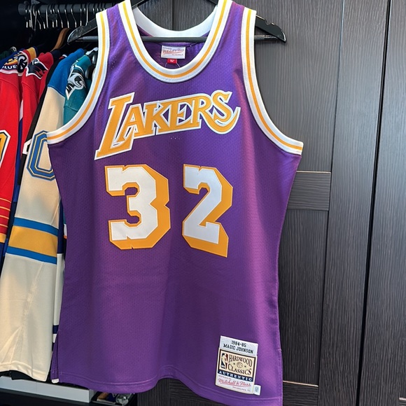 Magic Johnson LA Los Angeles Lakers Mitchell & Ness 1984 Authentic Jersey - Picture 1 of 7